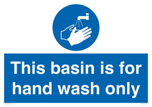 Basin for hand wash only